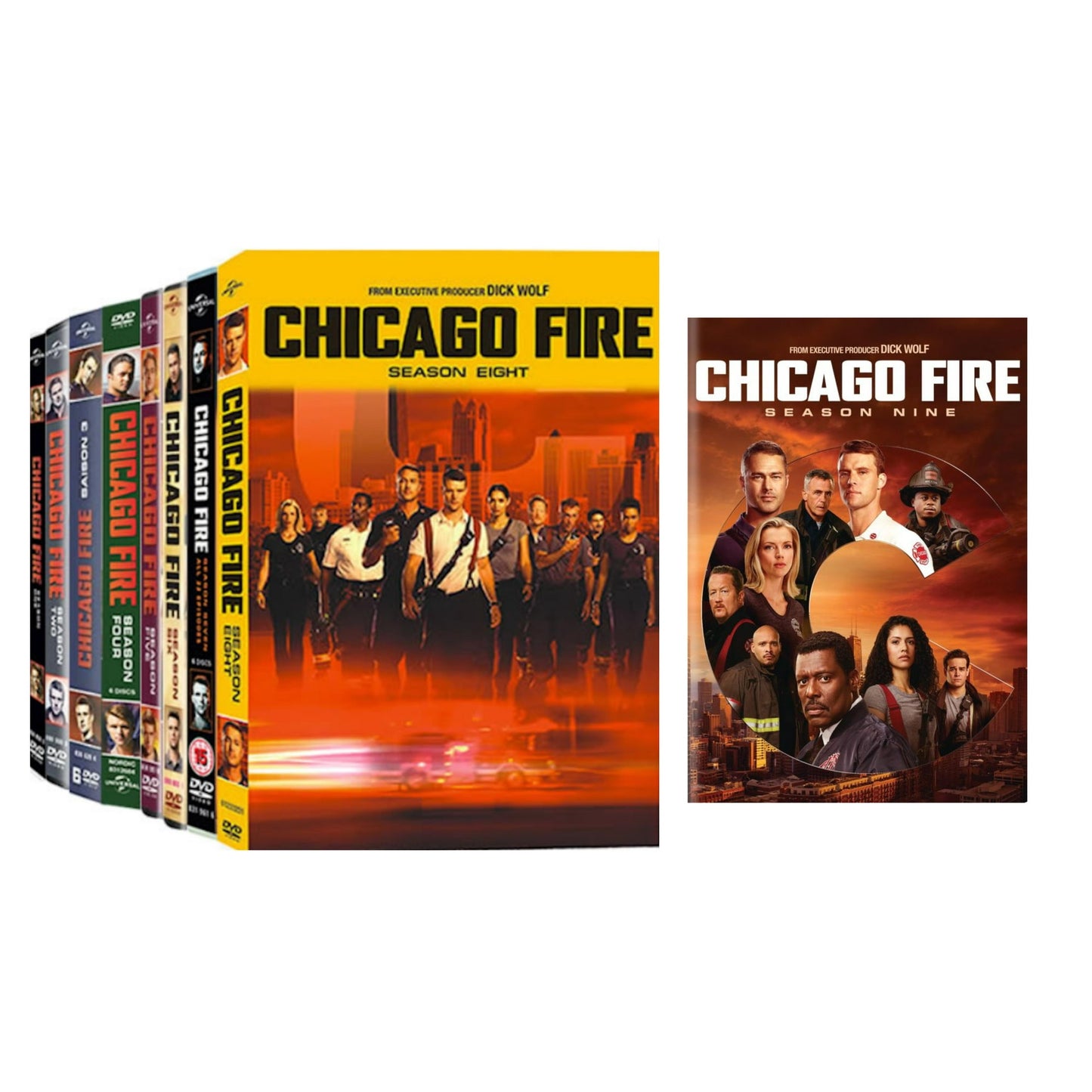 Chicago Collection: Chicago Fire: The Complete Series Seasons 1-9 and Chicago PD 1-8 DVD