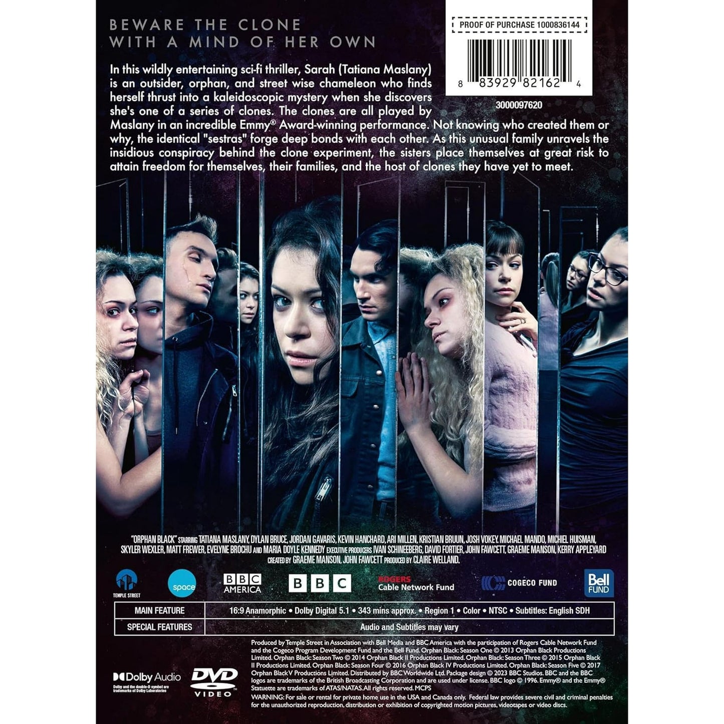 Orphan Black Complete Series (DVD),Drama