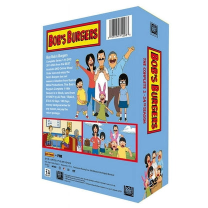 Bob's Burgers: Seasons 1-14 Complete Collection [39-Disc DVD Set] (Comedy, Animation, Family, Sitcom, Compatible with All Region 1 DVD Players)