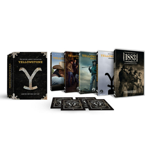 Yellowstone- Dutton Legacy Collection ( DVD) Limited Edition Collectible Dutton Ranch Coasters