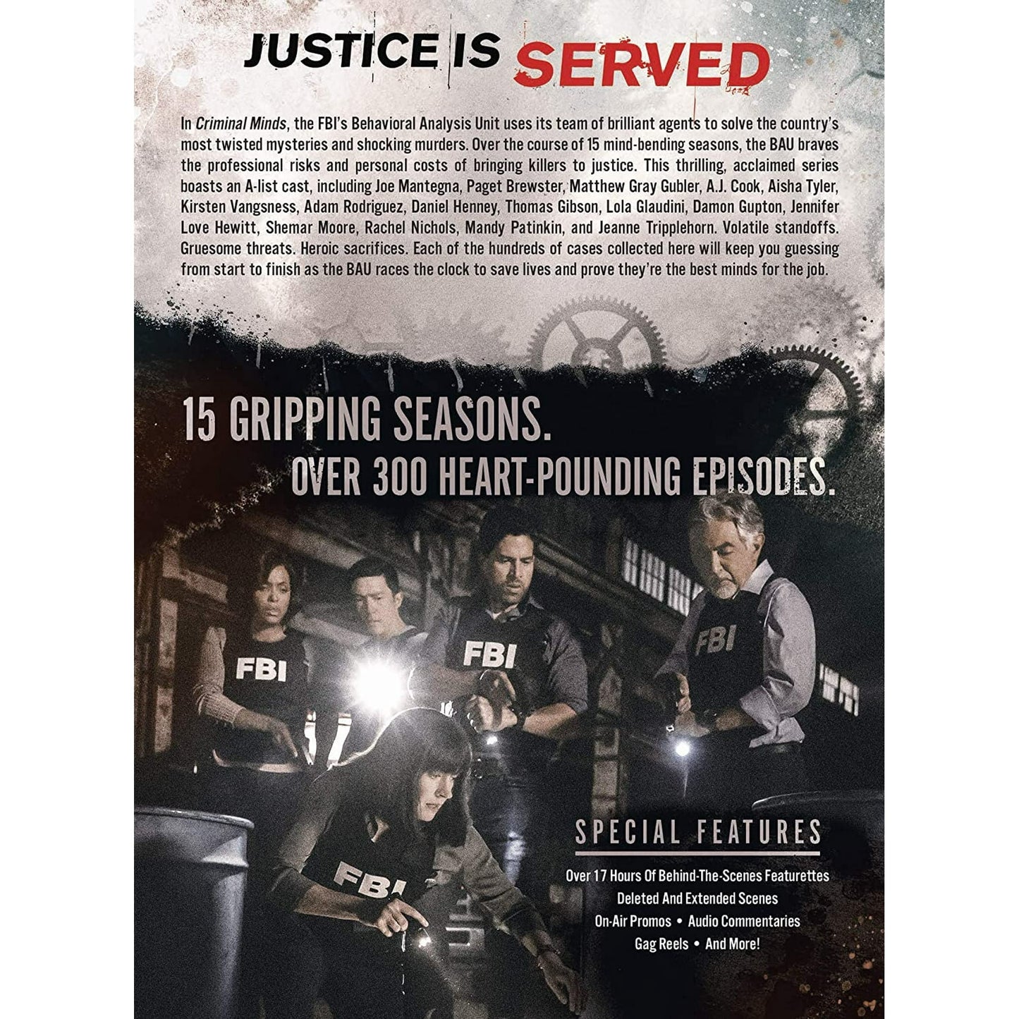 Criminal Minds the Complete series [DVD][85 Discs] (Crime Drama, Psychological Thriller, All-Region DVD Compatible)